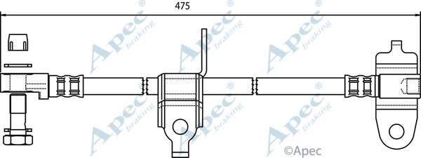 APEC HOS3557 - Гальмівний шланг autocars.com.ua