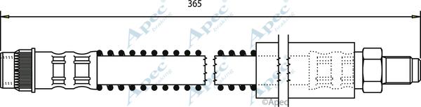 APEC HOS3680 - Гальмівний шланг autocars.com.ua