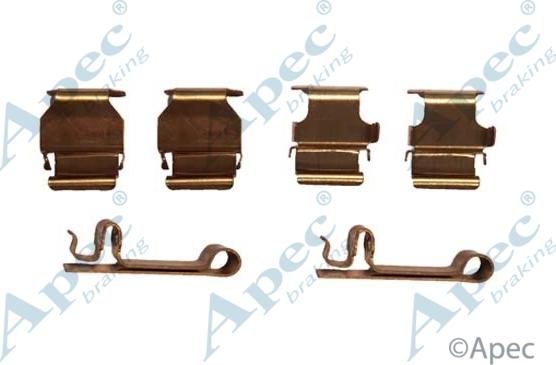 APEC KIT1002 - Комплектуючі, колодки дискового гальма autocars.com.ua