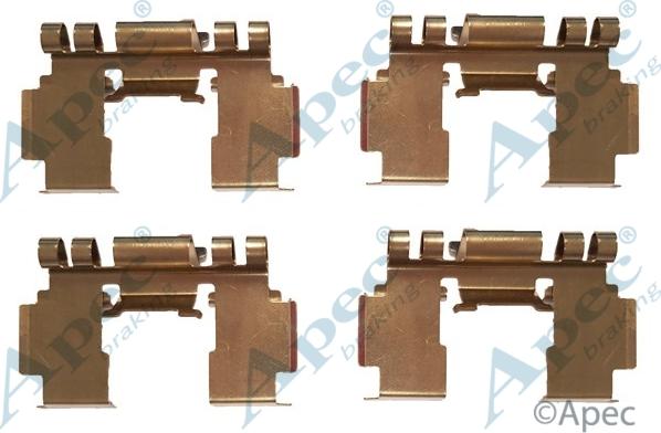 APEC KIT1018 - Комплектуючі, колодки дискового гальма autocars.com.ua