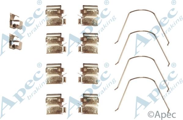 APEC KIT1027 - Комплектуючі, колодки дискового гальма autocars.com.ua