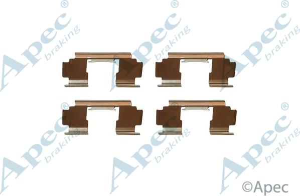 APEC KIT1034 - Комплектуючі, колодки дискового гальма autocars.com.ua