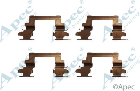 APEC KIT1037 - Комплектуючі, колодки дискового гальма autocars.com.ua