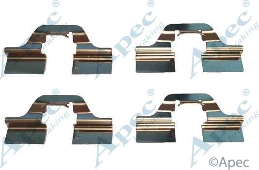 APEC KIT1044 - Комплектуючі, колодки дискового гальма autocars.com.ua