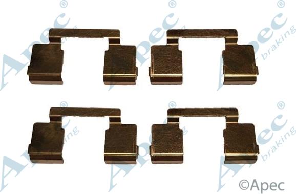 APEC KIT1049 - Комплектуючі, колодки дискового гальма autocars.com.ua