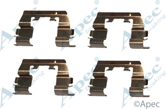 APEC KIT1051 - Комплектуючі, колодки дискового гальма autocars.com.ua