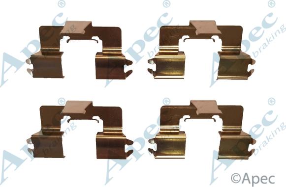 APEC KIT1052 - Комплектуючі, колодки дискового гальма autocars.com.ua