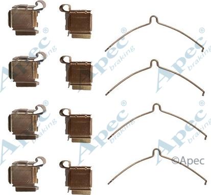 APEC KIT1059 - Комплектуючі, колодки дискового гальма autocars.com.ua