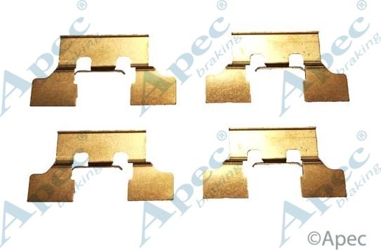 APEC KIT1065 - Комплектуючі, колодки дискового гальма autocars.com.ua