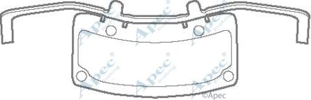 APEC KIT1129 - Комплектуючі, колодки дискового гальма autocars.com.ua