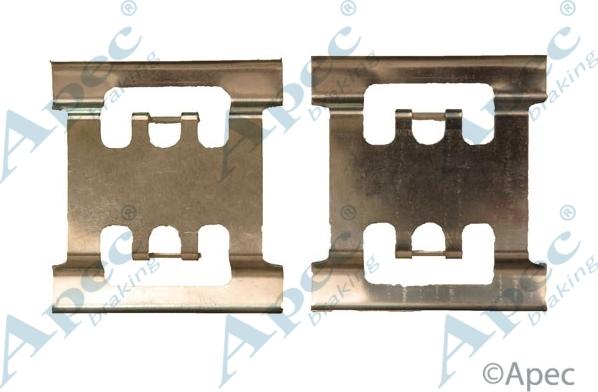 APEC KIT1264 - Комплектуючі, колодки дискового гальма autocars.com.ua