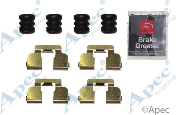 APEC KIT1282 - Комплектуючі, колодки дискового гальма autocars.com.ua