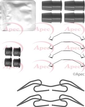 APEC KIT1526 - Комплектуючі, колодки дискового гальма autocars.com.ua