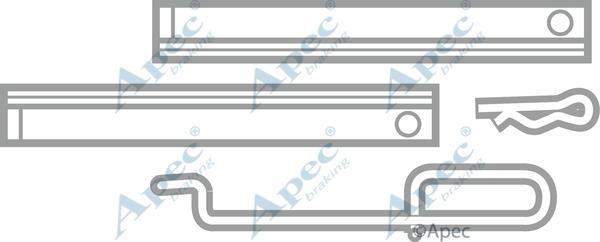 APEC KIT283 - Комплектуючі, колодки дискового гальма autocars.com.ua