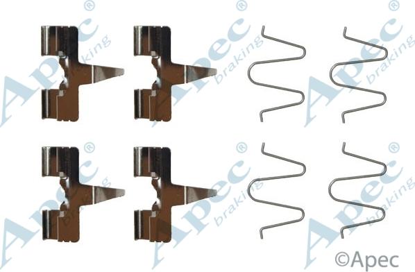 APEC KIT324 - Комплектуючі, колодки дискового гальма autocars.com.ua