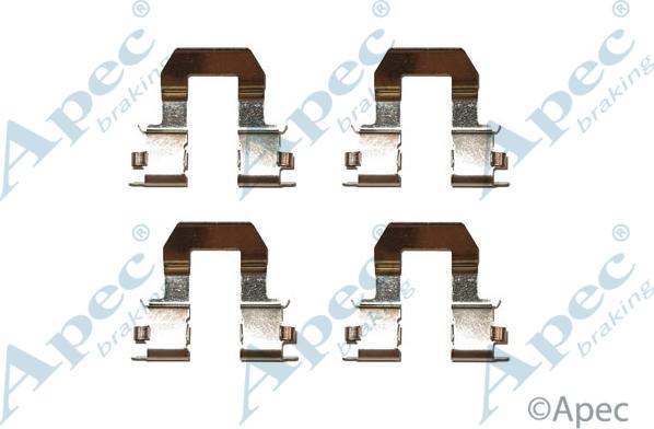 APEC KIT434 - Комплектуючі, колодки дискового гальма autocars.com.ua