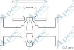 APEC KIT532 - Комплектуючі, колодки дискового гальма autocars.com.ua