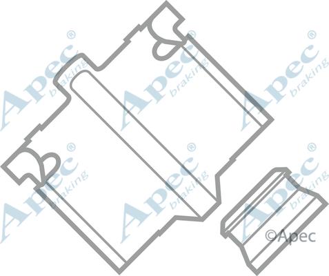 APEC KIT552 - Комплектуючі, колодки дискового гальма autocars.com.ua