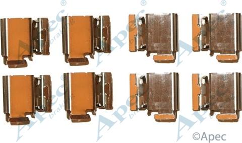 APEC KIT568 - Комплектуючі, колодки дискового гальма autocars.com.ua