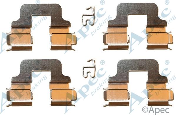 APEC KIT580 - Комплектуючі, колодки дискового гальма autocars.com.ua