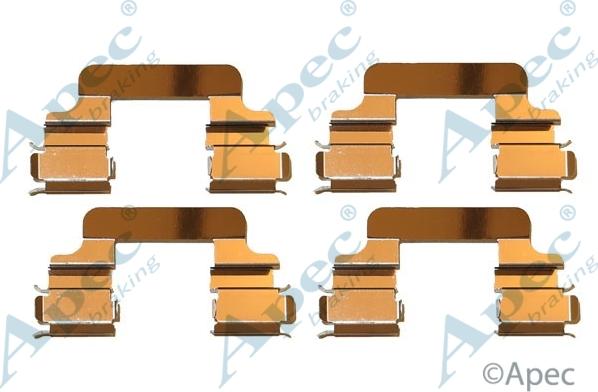 APEC KIT593 - Комплектуючі, колодки дискового гальма autocars.com.ua
