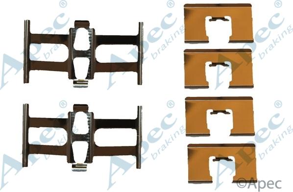 APEC KIT598 - Комплектуючі, колодки дискового гальма autocars.com.ua