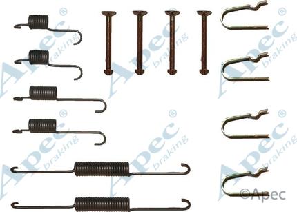 APEC KIT644 - Комплектуючі, барабанний гальмівний механізм autocars.com.ua