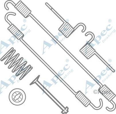 APEC KIT791 - Комплектуючі, барабанний гальмівний механізм autocars.com.ua