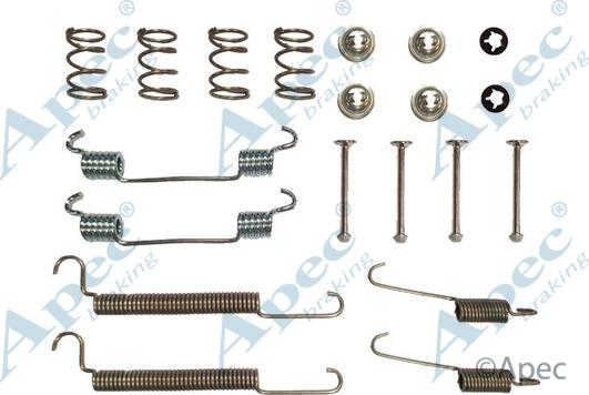 APEC KIT802 - Комплектуючі, барабанний гальмівний механізм autocars.com.ua