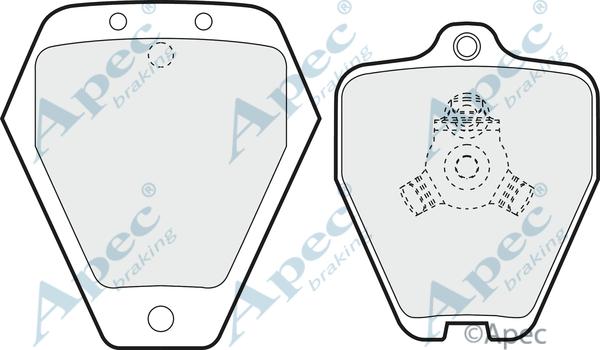 APEC PAD1027 - Гальмівні колодки, дискові гальма autocars.com.ua