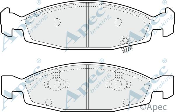 APEC PAD1131 - Гальмівні колодки, дискові гальма autocars.com.ua