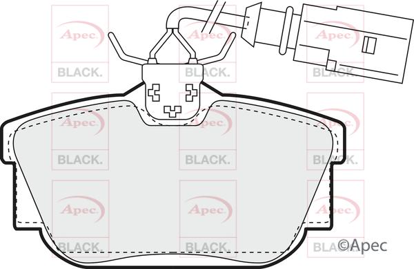APEC PAD1158B - Гальмівні колодки, дискові гальма autocars.com.ua