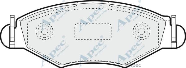APEC PAD1213 - Гальмівні колодки, дискові гальма autocars.com.ua