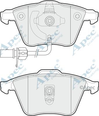 APEC PAD1299 - Гальмівні колодки, дискові гальма autocars.com.ua