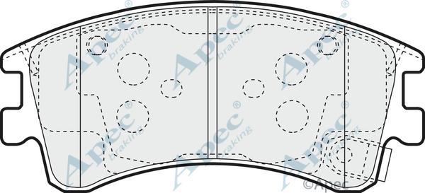 APEC PAD1302 - Гальмівні колодки, дискові гальма autocars.com.ua