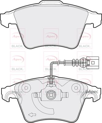 APEC PAD1336B - Гальмівні колодки, дискові гальма autocars.com.ua