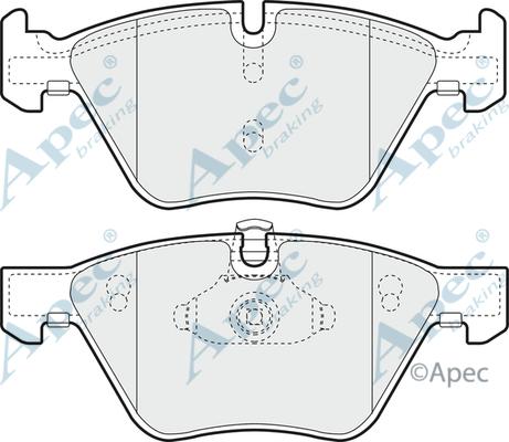 APEC PAD1341 - Гальмівні колодки, дискові гальма autocars.com.ua