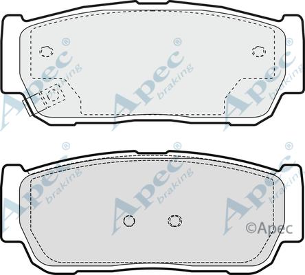 APEC PAD1380 - Гальмівні колодки, дискові гальма autocars.com.ua