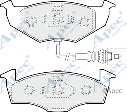 APEC PAD1406 - Гальмівні колодки, дискові гальма autocars.com.ua