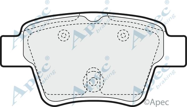 APEC PAD1433 - Гальмівні колодки, дискові гальма autocars.com.ua