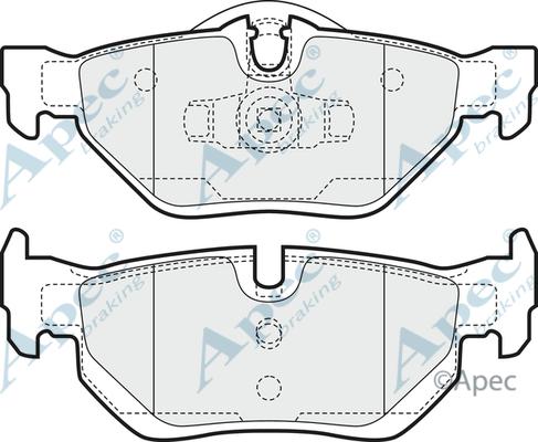 APEC PAD1447 - Гальмівні колодки, дискові гальма autocars.com.ua