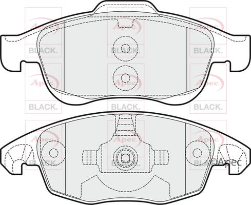 APEC PAD1525B - Гальмівні колодки, дискові гальма autocars.com.ua