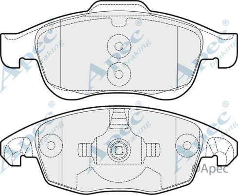 APEC PAD1525 - Гальмівні колодки, дискові гальма autocars.com.ua