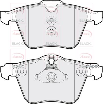 APEC PAD1595B - Гальмівні колодки, дискові гальма autocars.com.ua