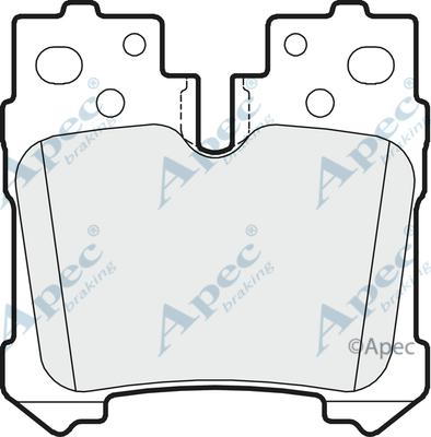 APEC PAD1623 - Гальмівні колодки, дискові гальма autocars.com.ua