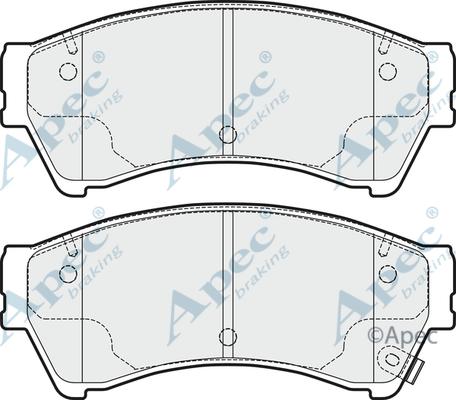 APEC PAD1698 - Гальмівні колодки, дискові гальма autocars.com.ua