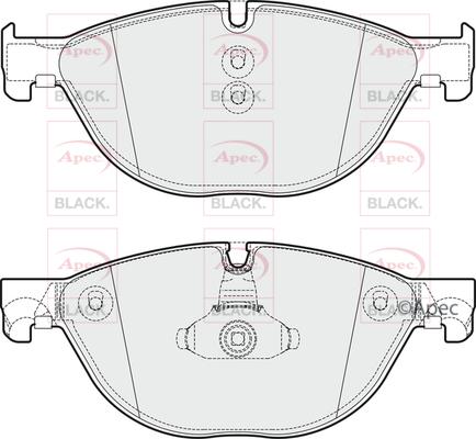APEC PAD1739B - Гальмівні колодки, дискові гальма autocars.com.ua