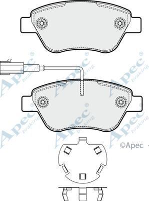 APEC PAD1775 - Гальмівні колодки, дискові гальма autocars.com.ua