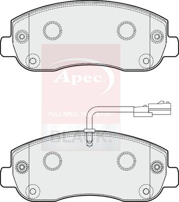 APEC PAD1797B - Гальмівні колодки, дискові гальма autocars.com.ua