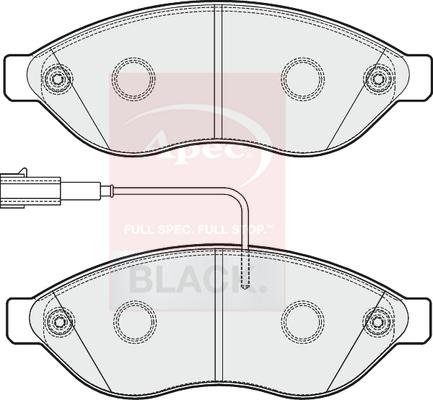 APEC PAD1858B - Гальмівні колодки, дискові гальма autocars.com.ua